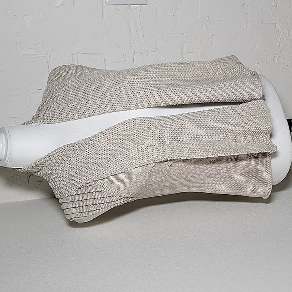 American Rag Sweater Vest M Neutral Textured Knit Sleeveless Boho Cardigan - Picture 5 of 13